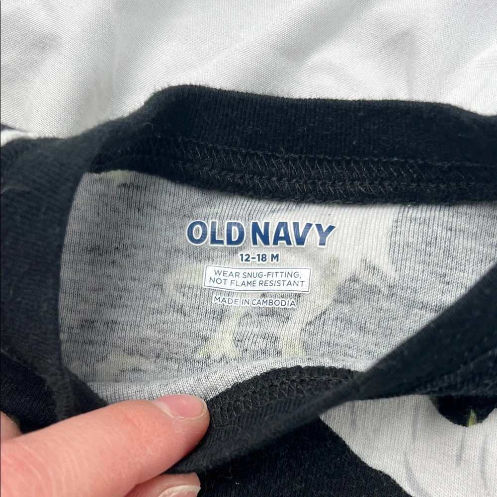 6 Kids One-Piece‎ Pajama Set - Avocado Gray, Navy Sleep Monster & Black Skeleton